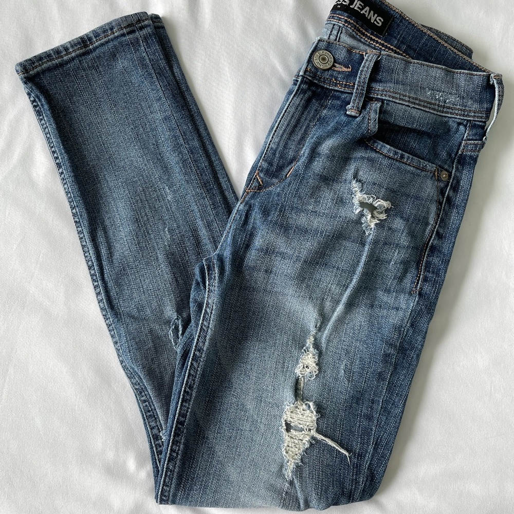 Express Cropped Legging Mid Rise Jeans